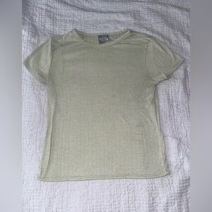 OLIVIA RAE‎ Olive Green Textured T-Shirt Size Medium